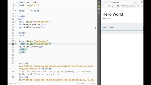 Bootstrap Tutorial for Beginners - Bootstrap Jumbotron смотреть онлайн