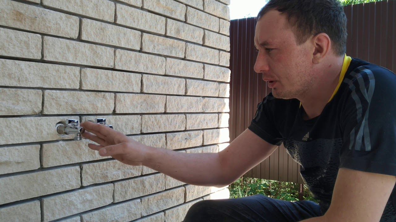 Вода на улице в частном доме. Раковина на улице. смотреть онлайн