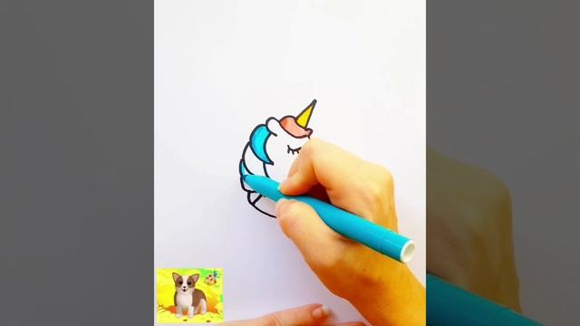 Раскраска ЕДИНОРОГ. Детские рисунки. Как нарисовать ЕДИНАРОГА. смотреть онлайн