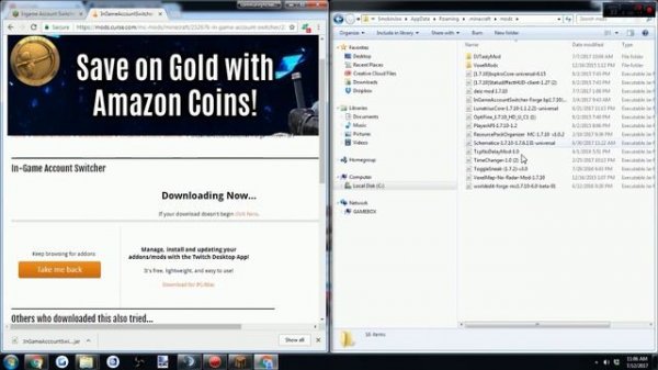 In game account switcher Mod (1.7.10) (Tutorial)