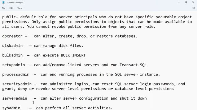 server roles in SQL Server - introduction смотреть онлайн