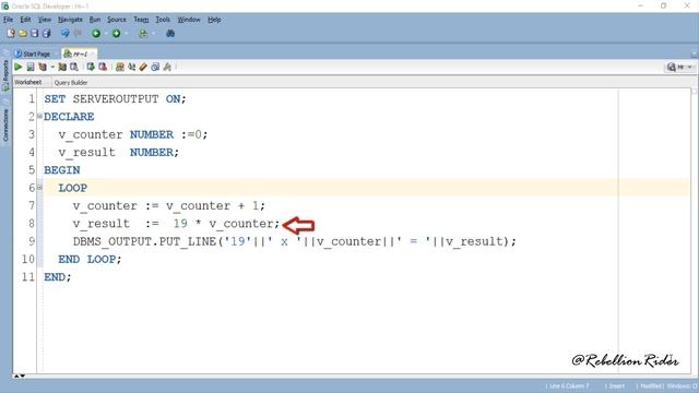 PL/SQL tutorial 11: PL/SQL Simple Loop in Oracle Database by Manish Sharma RebellionRider.com смотреть онлайн