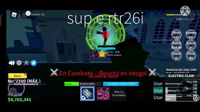 blox fruit [combo Venom y electro claw] смотреть онлайн