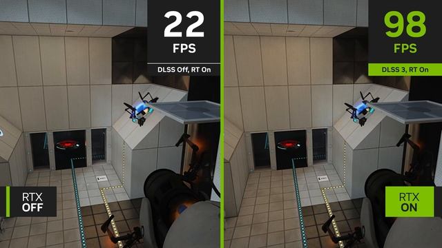 Portal with RTX 4K NVIDIA DLSS 3 Comparison Video смотреть онлайн