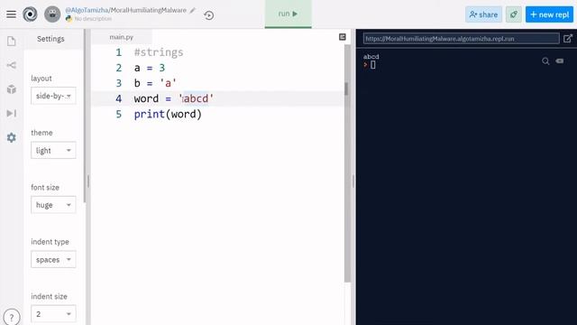 Strings in PYTHON | part 2| Learn python in tamil | how strings work in python | python tutorial смотреть онлайн