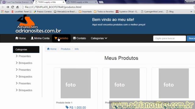 Curso Bootstrap Criando template para Loja Virtual PHP смотреть онлайн