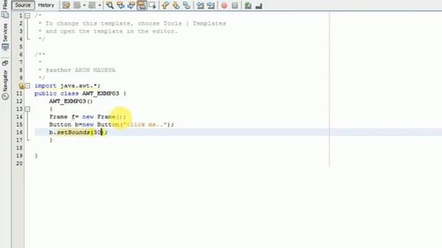 JAVA AWT (Button) code example program смотреть онлайн