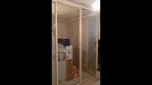 Раздвижная алюминиевая межкомнатная перегородка Слим. Угловая. Телескоп. Прозрачное стекло. смотреть онлайн