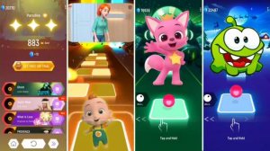 Tiles Hop EDM Rush | Funko Pop Marvel vs Super Jojo vs Pinkfong vs OmNom | Tiles Hop