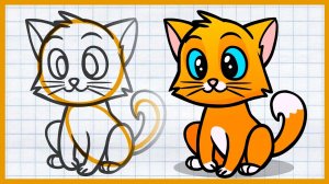 КАК ЛЕГКО НАРИСОВАТЬ Кошку. Каляка-Маляка.