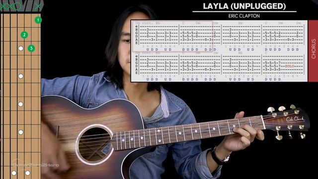 Layla Unplugged Guitar Cover Acoustic Eric Clapton 🎸 |Tabs + Chords| смотреть онлайн
