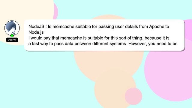 NodeJS : Is memcache suitable for passing user details from Apache to Node.js смотреть онлайн