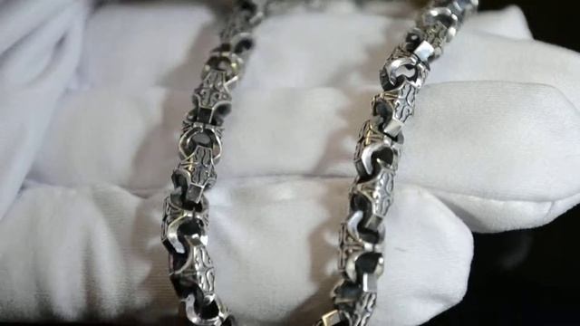 Серебряный браслет с чернением плетение Краб Большой смотреть онлайн