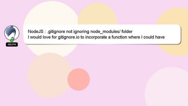 NodeJS : .gitignore not ignoring node_modules/ folder
