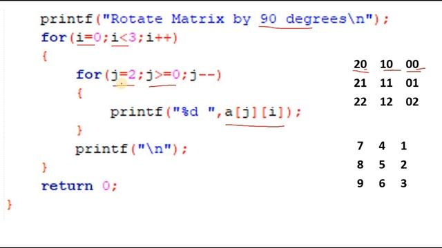 C Program to ROTATE Matrix by 90 Degrees | Clockwise & Anti-Clockwise смотреть онлайн