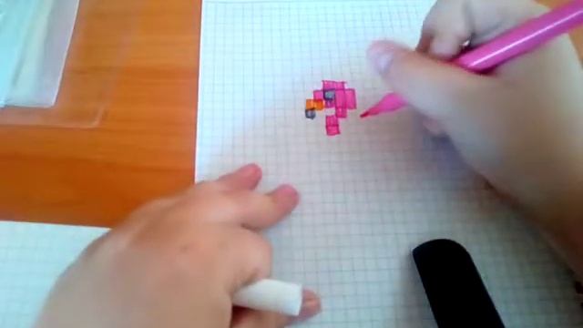 Как нарисовать фламинго (по клеточкам) смотреть онлайн