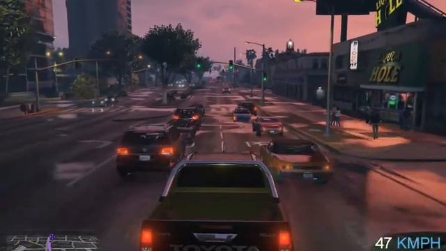 GTA V High Setting | i5 2400 + rx470 | Driving in raining with Toyota Hillux смотреть онлайн