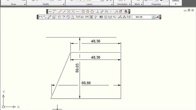 Примитивы в Autocad. Разрыв и излом размерной линии. Урок 38 смотреть онлайн
