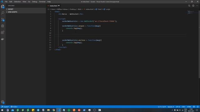 Middleware SocketIO - Exemplo em HTML e Javascript смотреть онлайн