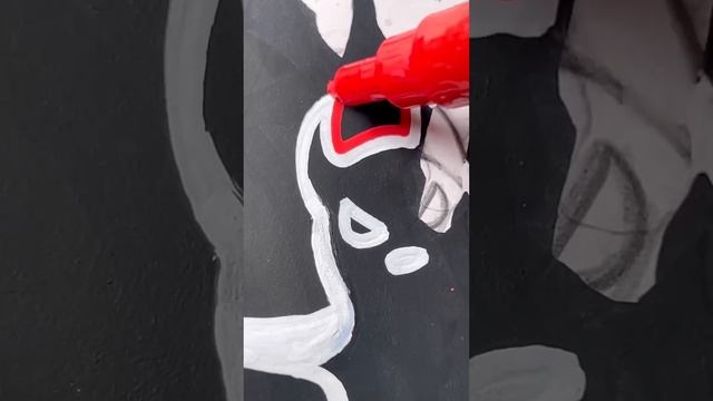 Bat with Glow Technique! ? || Art for Halloween ? #shortsart смотреть онлайн