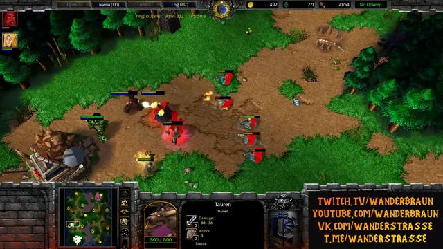 JohnnyCage(HUM) Vs Bizzare(ORC). Паладин первым. Cast #26 [Warcraft 3]