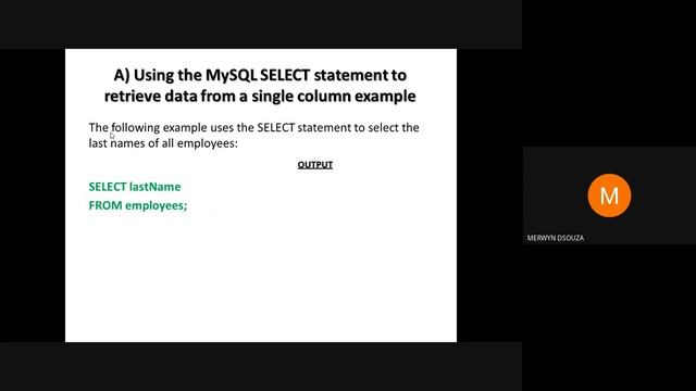 MySQL SELECT смотреть онлайн