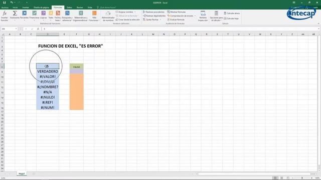 Función ES ERROR - Excel