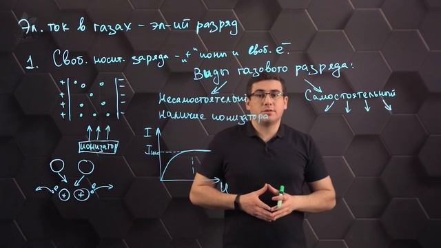 Электрически й ток в газах. 10 класс. смотреть онлайн