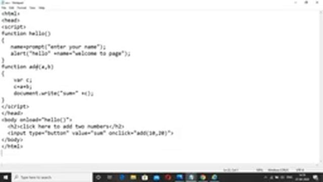 Event handling in javascript (onclick , onload events) смотреть онлайн