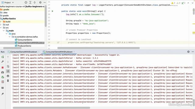 6.8_Java consumer inside consumer group - Kafka Java Programming 101 смотреть онлайн