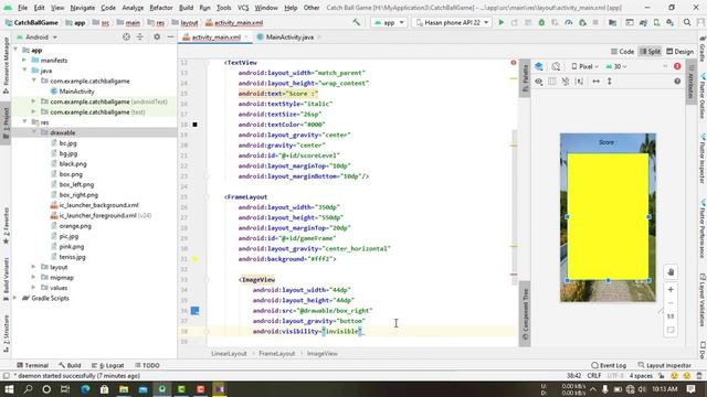 How to create simple Mobile game in Android Studio in bangla|Catch the ball||BUSY CODER||2020 смотреть онлайн