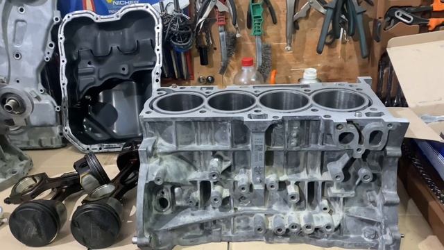 Киа Оптима G4KD.задрало мотор. Гильзовка мотора под оригинальные поршня. смотреть онлайн