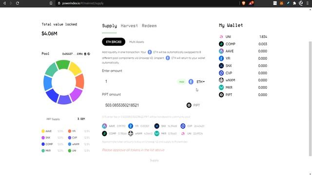Power Index - Power Pool - $PIPT and $CVP - Basket of DeFi Top 8 - PLUS Swaps, Vaults, Farms. смотреть онлайн