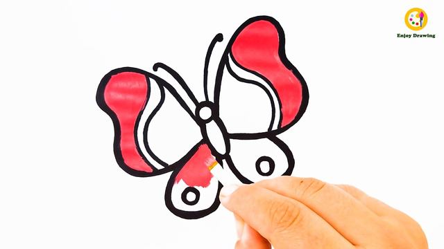 BUTTERFLY Drawing, How to Draw a BUTTERFLY | ENJOY DRAWING смотреть онлайн