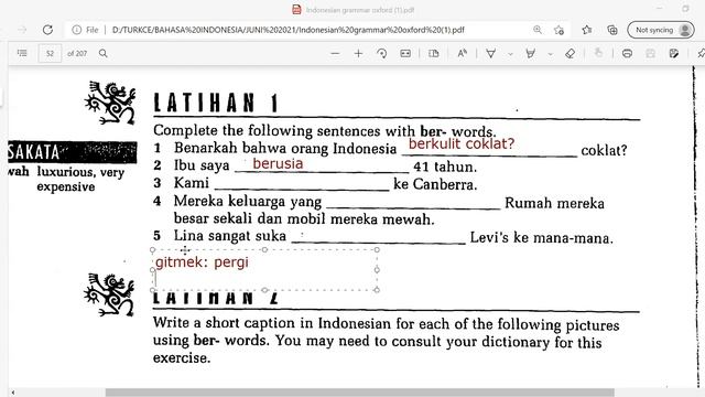 ENDONEZCE DİL BİLGİSİ: -BER (ÖN EKLER) смотреть онлайн