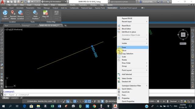 How to add chanage on a line in autocad смотреть онлайн