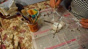 КАК ПОКРАСИТЬ ВЕТКИ В БЕЛЫЙ ЦВЕТ