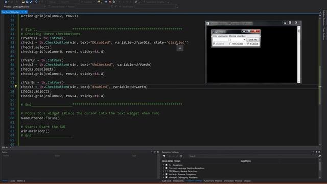 Python GUI: 9 Adding Three Checkbuttons смотреть онлайн