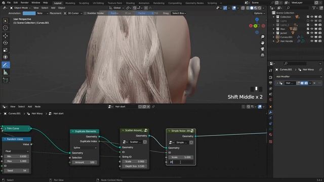 Making different hair types in blender 3.4 with geometry nodes | Hair tying - Part 2 смотреть онлайн