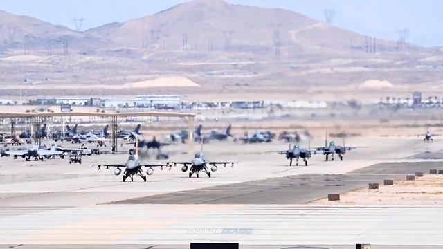Powerful US Aircraft Take Off, Fighter Jet Flight Operations (Red Flag) смотреть онлайн
