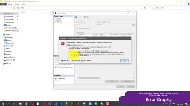 How to solve error 5133 in SQl Server смотреть онлайн