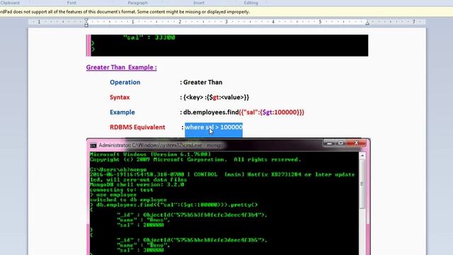 MONGODB FIND $GT GREATERTHAN DEMO смотреть онлайн
