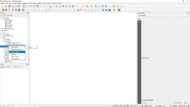 Checking the Metadata in the Layer Properties using QGIS смотреть онлайн