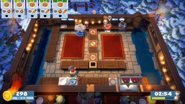 Overcooked All You Can Eat - 4 star run - Festive Seasoning 1-1 смотреть онлайн