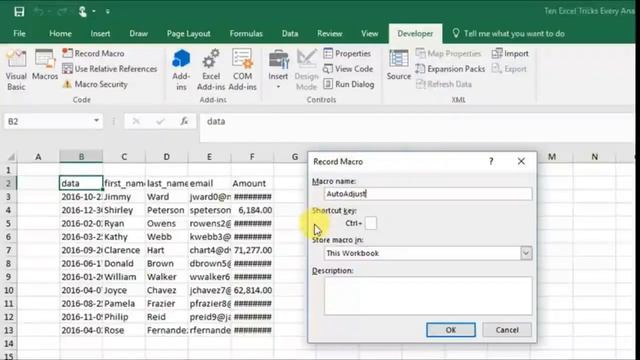 Ten Excel Features Every Analyst Should Know – Lec 4 Record a Macro смотреть онлайн