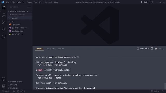 npm start error in React (SOLVED) смотреть онлайн