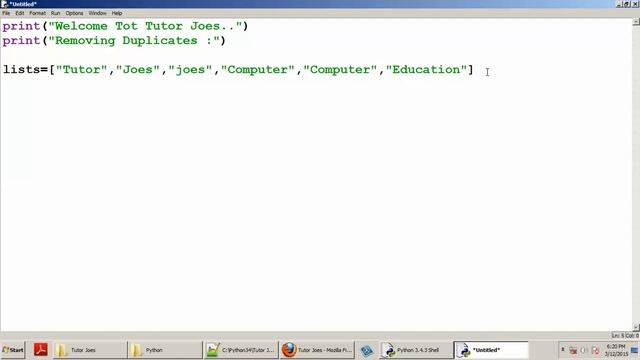 Python Tutorial : Removing Duplicates From a List In Python Tamil Part-20 смотреть онлайн