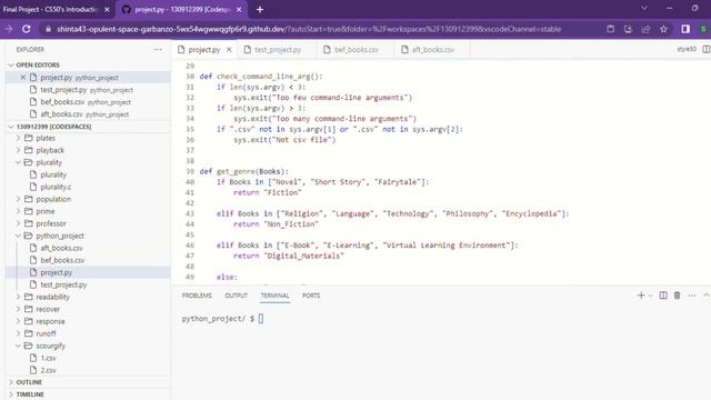 FINAL PROJECT PYTHON CS50P 2023 смотреть онлайн