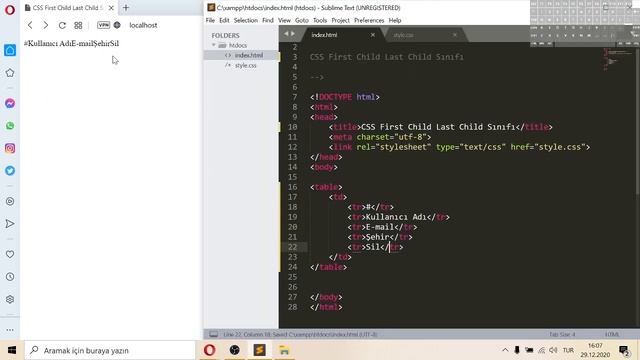 CSS DERSLERİ 28 - CSS :first-child :last-child Sınıfı смотреть онлайн