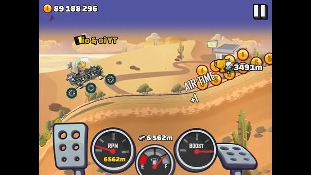 Hill Climb Racing 2 Moonlander + Fume + Desert = Easy 10km смотреть онлайн